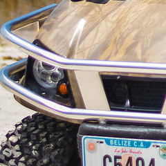 San Pedro Ambergris Caye Golf Cart Rentals With Crash Bumper / Brush Guard