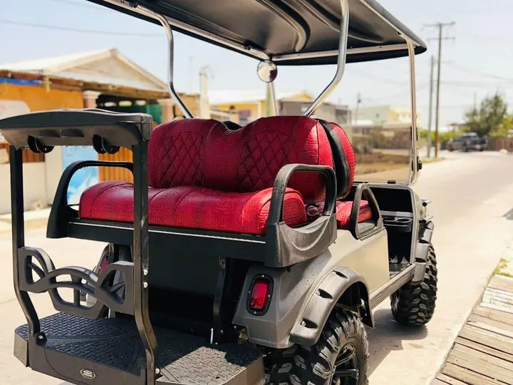 Golf cart rental team answering questions in San Pedro Belize