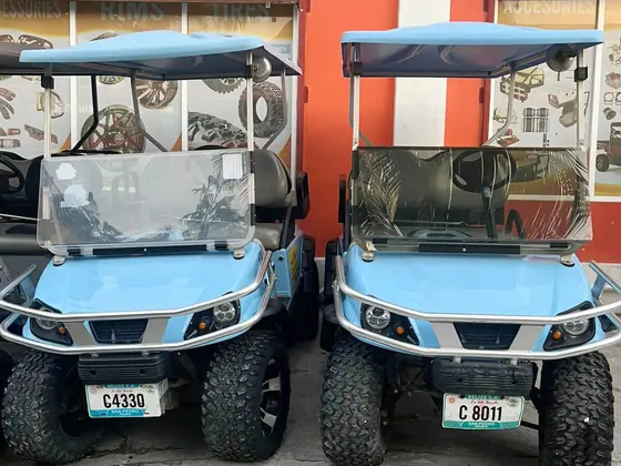 Golf cart rental checked and serviced between rentals