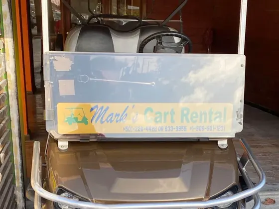 Six seater golf cart rental ready for delivery in San Pedro