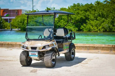 Golf cart rental delivered to a hotel in San Pedro Belize
