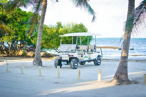 Free golf cart pick up and drop off service in San Pedro Belize